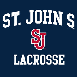 St John's Red Storm Arch Logo Lacrosse T-Shirt - Navy