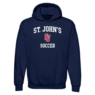 St John's Red Storm Arch Logo Soccer Hoodie - Navy