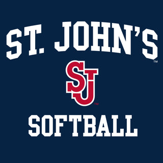 St John's Red Storm Arch Logo Softball Hoodie - Navy
