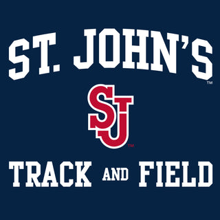 St John's Red Storm Arch Logo Track & Field T-Shirt - Navy
