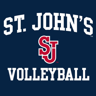 St John's Red Storm Arch Logo Volleyball Hoodie - Navy