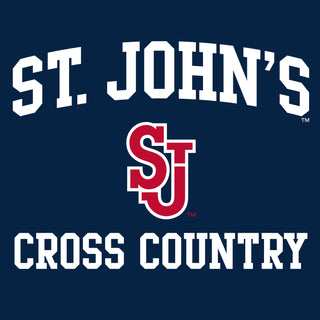 St John's Red Storm Arch Logo Cross Country T-Shirt - Navy