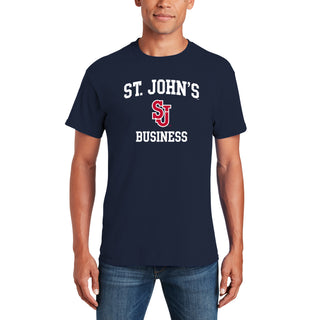 St John's Red Storm Arch Logo Business T-Shirt - Navy