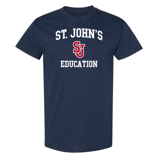St John's Red Storm Arch Logo Education T-Shirt - Navy