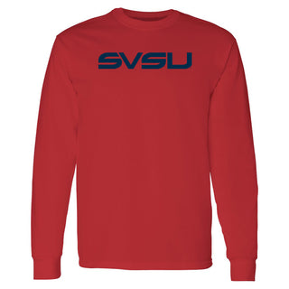 Saginaw Valley State SVSU Cardinals Basic Block Long Sleeve T Shirt - Red