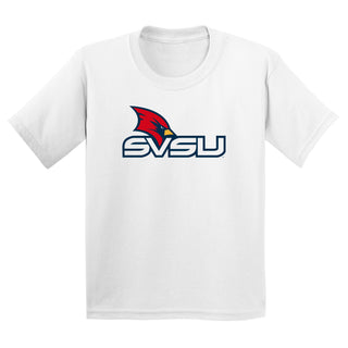 Saginaw Valley State SVSU Cardinals Primary Logo Youth T Shirt - White