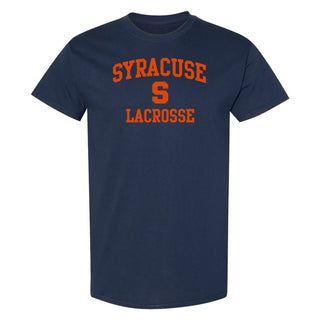 Syracuse Orange Arch Logo Lacrosse T-Shirt - Navy
