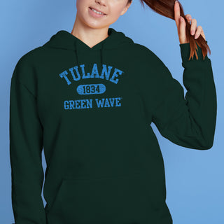 Tulane Green Wave Athletic Arch Hoodie - Forest