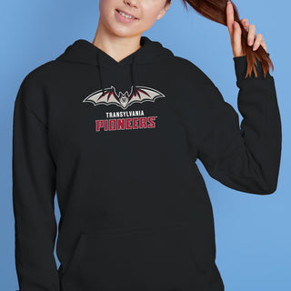 Transylvania University Pioneers Primary Logo Heavy Blend Hoodie - Black