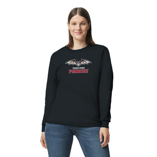 Transylvania University Pioneers Primary Logo Long Sleeve T Shirt - Black