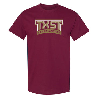Texas State Bobcats Arch Logo T-Shirt - Maroon