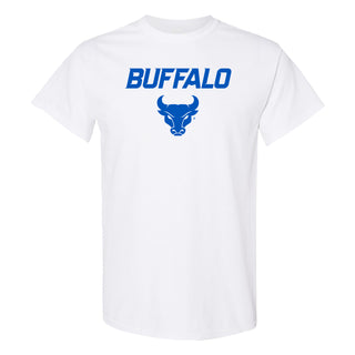 University at Buffalo Bulls Primary Logo Short Sleeve T Shirt - White