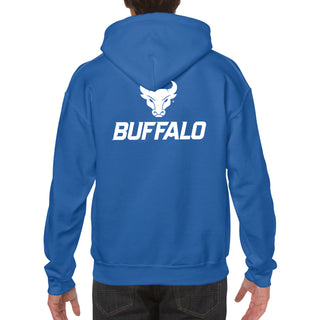 University at Buffalo Bulls Front Back Print Heavy Blend Hoodie - Royal