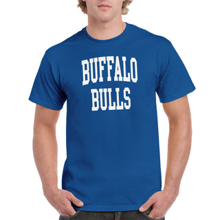 University at Buffalo Bulls Front Back Print Short Sleeve T Shirt - Royal