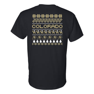 University of Colorado Buffaloes Holiday Ugly Sweater T Shirt - Black