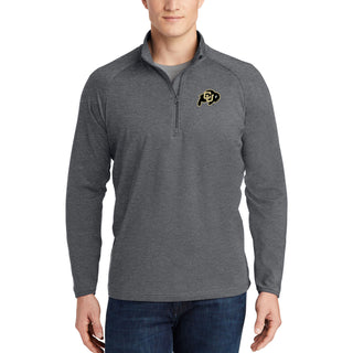 Colorado Primary Logo EMB Stretch 1/2 Zip Pullover - Charcoal Grey Heather