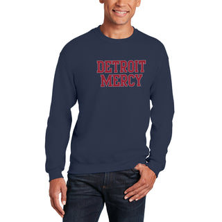 Detroit Mercy Titans Basic Block Crewneck - Navy