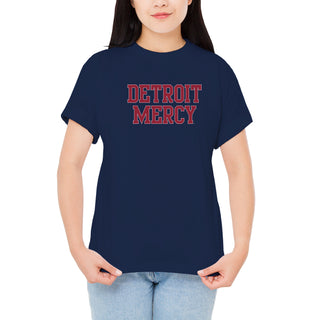 University Of Detroit Mercy Titans Basic Block Short Sleeve T Shirt - Navy