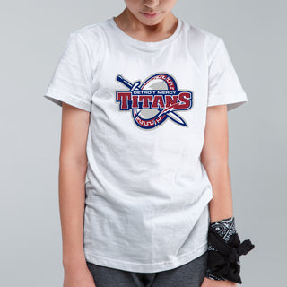 Detroit Mercy Titans Primary Logo Youth T-Shirt - White