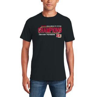 Denver 2026 Hockey National Champions Hockey Frame T-Shirt - Black