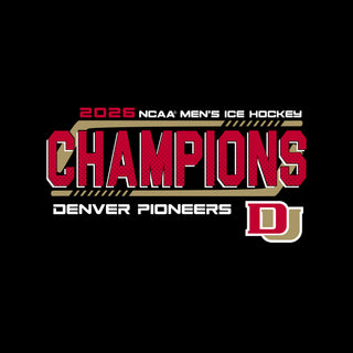 Denver 2026 Hockey National Champions Hockey Frame Hoodie - Black