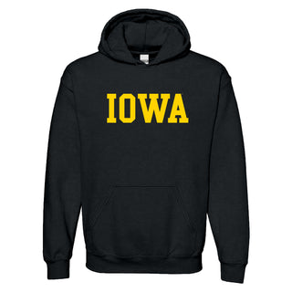 University of Iowa Hawkeyes Basic Block Heavy Blend Hoodie - Black