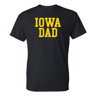 Iowa Hawkeyes Basic Block Dad Short Sleeve T Shirt - Black