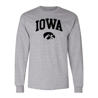 Iowa Arch Logo Champion Long Sleeve - Light Steel