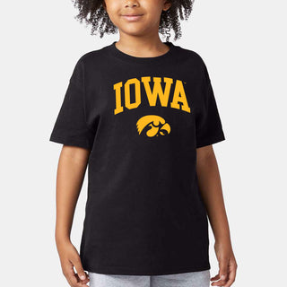 Iowa Arch Logo Champion Youth T-Shirt - Black