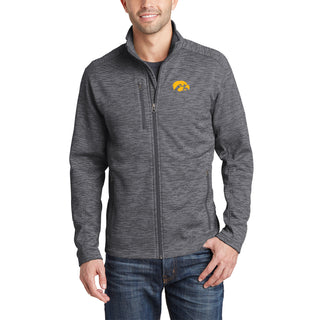 Iowa Hawkeyes Primary Logo Digi Stripe Fleece Jacket - Black