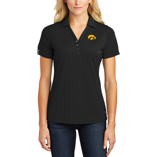 Iowa Hawkeyes Primary Logo Women's Glam Polo - Blacktop