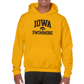 University of Iowa Hawkeyes Arch Logo Swimming Hoodie- Gold