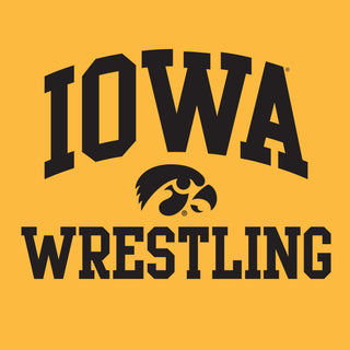 University of Iowa Hawkeyes Arch Logo Wrestling Hoodie - Gold