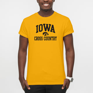 University of Iowa Hawkeyes Arch Logo Volleyball Short Sleeve T Shirt - Gold