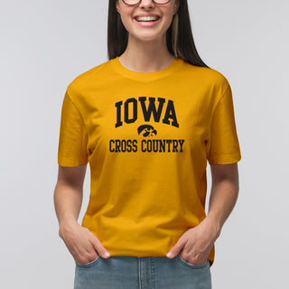 University of Iowa Hawkeyes Arch Logo Volleyball Short Sleeve T Shirt - Gold