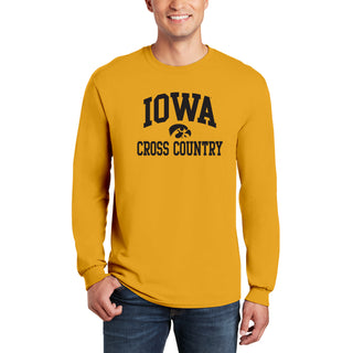 University of Iowa Hawkeyes Arch Logo Volleyball Sleeve T Shirt- Gold