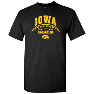 University of Iowa Hawkeyes Football Crescent Short Sleeve T Shirt - Black