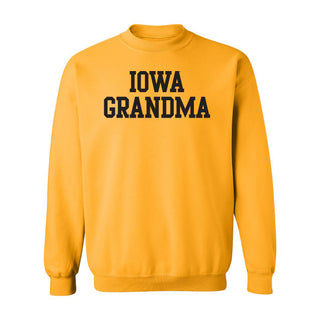 Iowa Basic Block Grandma Crewneck - Gold