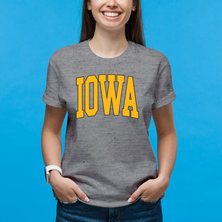 The University of Iowa Hawkeyes Mega Arch T-Shirt - Sport Grey