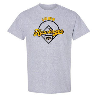 Iowa Hawkeyes Baseball Field T Shirt - Sport Grey