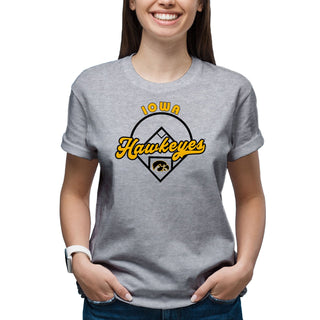 Iowa Hawkeyes Baseball Field T Shirt - Sport Grey