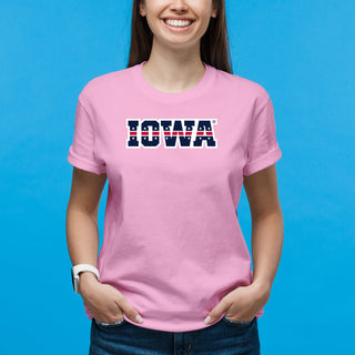 Iowa Hawkeyes Patriotic Wordmark T Shirt