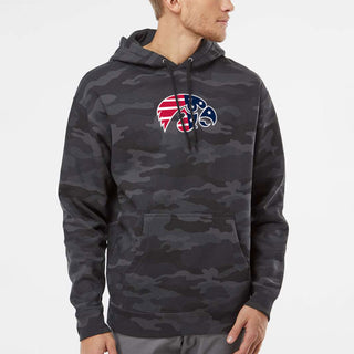 Iowa Patriotic Tigerhawk Heavyweight Hoodie - Black Camo