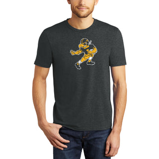 Iowa Vintage Football Herky Triblend T-Shirt - Black Frost