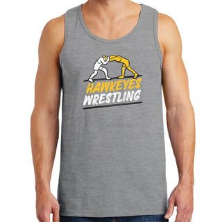 Iowa Wrestling Sketch Tank Top - Sport Grey