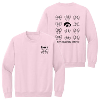 Iowa Bow Bliss Crewneck - Light Pink