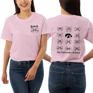 Iowa Bow Bliss T-Shirt - Light Pink