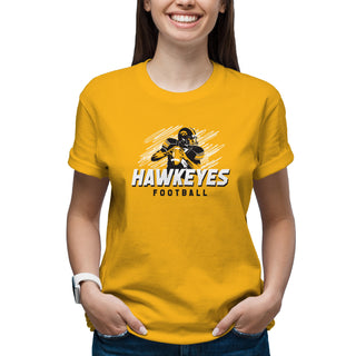 Iowa Football Action T-Shirt - Gold