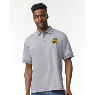 Iowa Arch Logo EMB Dryblend Jersey Polo