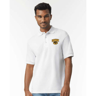 Iowa Arch Logo EMB Dryblend Jersey Polo